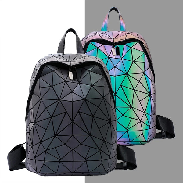 PARACOSMIC Geometric Holographic Reflective Backpack