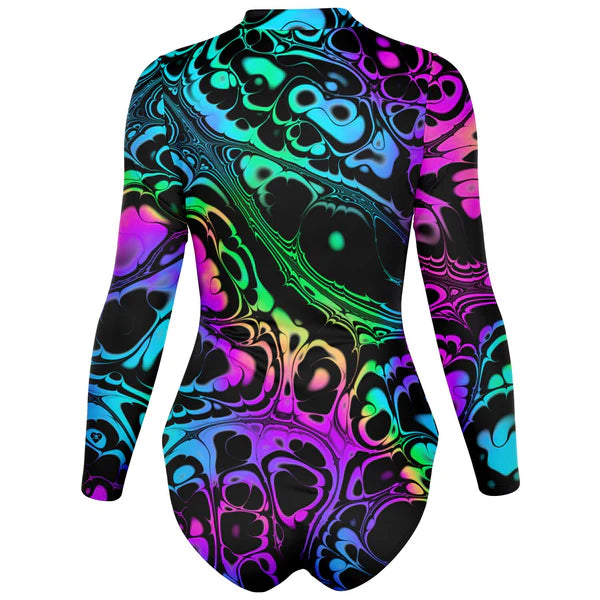 Liquid Rainbow Long Sleeve Bodysuit