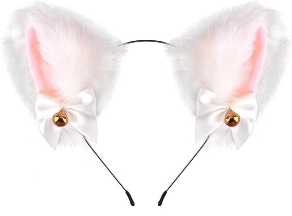 LED Fur Cat Ear with Bells Headband - PARACOSMIC