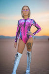 Pink Cyber - Long Sleeve Bodysuit