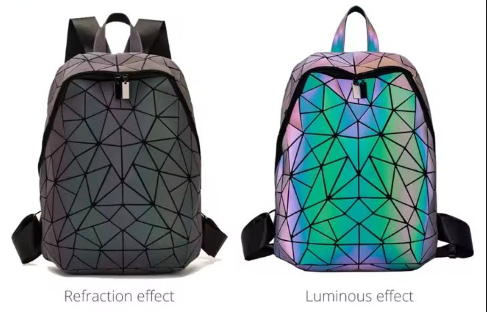 PARACOSMIC Geometric Holographic Reflective Backpack