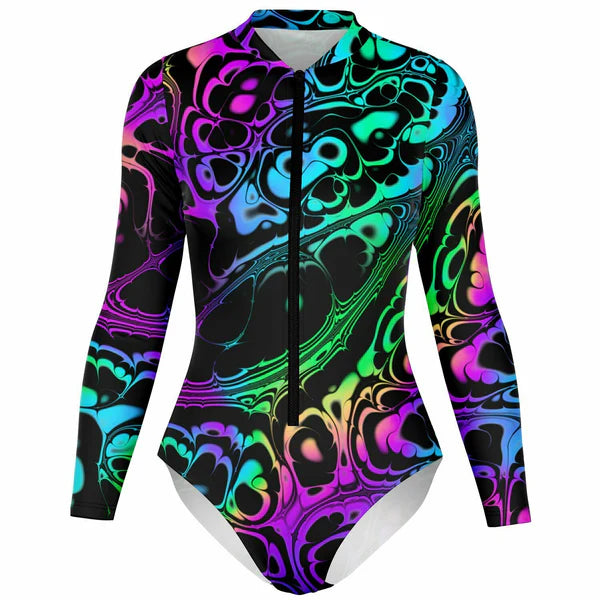 Liquid Rainbow Long Sleeve Bodysuit