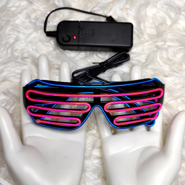 PARACOSMIC Light Up Shutter Shades - Pink & Blue